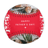 カスタム最高のパパEver 2 Photo Keepsake 野球ボール (裏面)