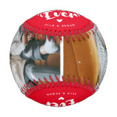 カスタム最高のパパEver 2 Photo Keepsake 野球ボール (正面)