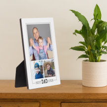 カスタム最高のパパEver 3 Photo Collage White