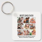 カスタム最高のパパEver Faters Day 9 Photo Collage キーホルダー (正面)