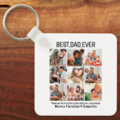 カスタム最高のパパEver Faters Day 9 Photo Collage キーホルダー (正面)