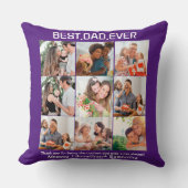 カスタム最高のパパEver Faters Day 9 Photo Collage クッション (正面)
