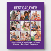 カスタム最高のパパEver Faters Day 9 Photo Collage フォトプラーク (正面)