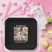 カスタム最高のパパEver Faters Day 9 Photo Collage ペーパープレート (パーティー)