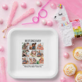 カスタム最高のパパEver Faters Day 9 Photo Collage ペーパープレート (パーティー)