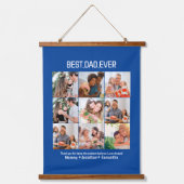 カスタム最高のパパEver Faters Day 9 Photo Collage 吊り下げ型タペストリー (正面)