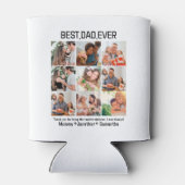 カスタム最高のパパEver Faters Day 9 Photo Collage 缶クーラー (裏面)