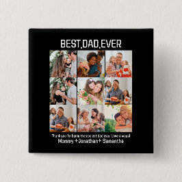 カスタム最高のパパEver Faters Day 9 Photo Collage 缶バッジ