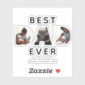 カスタム最高のパパEver Faters Day Photo Collage シール (シート)