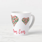 カスタム最高のパーソナライズされたMum Ever Script カフェラテマグ (右アングル)