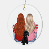 カスタム最高のフレンズフォーエバーセラミックオーナメント セラミックオーナメント (左)
