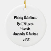 カスタム最高のフレンズフォーエバーセラミックオーナメント セラミックオーナメント (裏面)