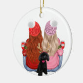 カスタム最高のフレンズフォーエバーセラミックオーナメント セラミックオーナメント (左)