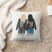 カスタム最高のフレンズヘアスタイルBFFベスティスフレンズ クッション (ブランケット)