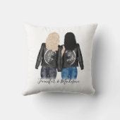 カスタム最高のフレンズヘアスタイルBFFベスティスフレンズ クッション (裏面)