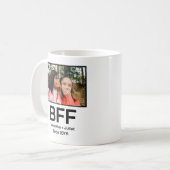 カスタム最高のモダン友の永遠bff写真 コーヒーマグカップ (正面左)