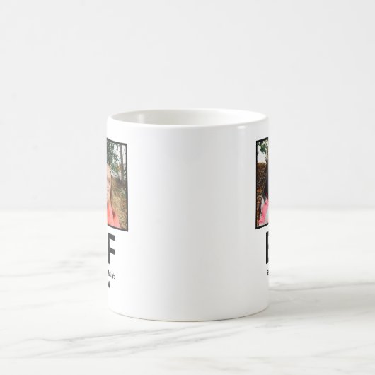 カスタム最高のモダン友の永遠bff写真 コーヒーマグカップ (中央)