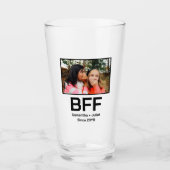 カスタム最高のモダン友の永遠bff写真 タンブラーグラス (正面)