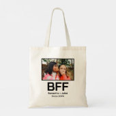 カスタム最高のモダン友の永遠bff写真 トートバッグ (裏面)