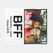 カスタム最高のモダン友の永遠bff写真 フリースブランケット (正面(横))