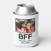 カスタム最高のモダン友の永遠bff写真 缶クーラー (缶正面)
