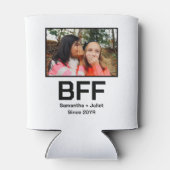 カスタム最高のモダン友の永遠bff写真 缶クーラー (裏面)