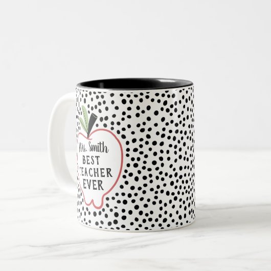 カスタム最高の先生エバアップルマグ ツートーンマグカップ (正面左)