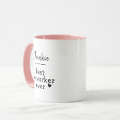 カスタム最高の共働き同僚ピンクホワイト マグカップ (正面左)