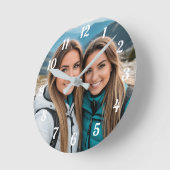 カスタム最高の写真 ラウンド壁時計 (傾斜)