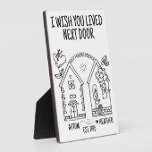 カスタム最高の友ギフト隣に住んでほしい フォトプラーク (側面)