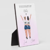 カスタム最高の友ポートレート フォトプラーク (側面)