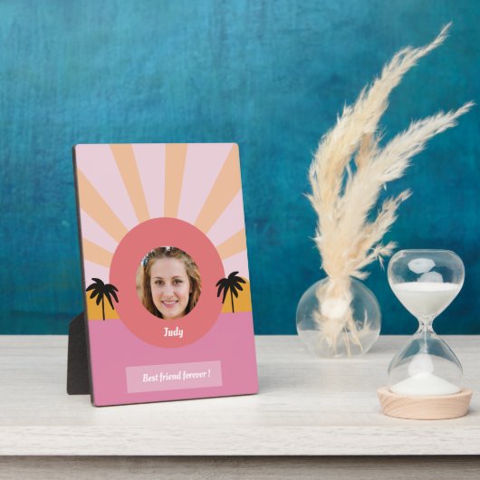 カスタム最高の友達モダン永久 フォトプラーク (側面)