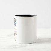 カスタム最高の娘Ever 6 photo collage ツートーンマグカップ (中央)