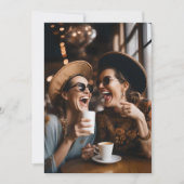 カスタム最高の恋しく思友よ笑うレディースカード 案内状 (正面)