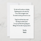 カスタム最高の恋しく思友よ笑うレディースカード 案内状 (裏面)