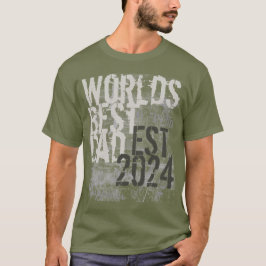 カスタム最高の文字グランジパパ Tシャツ