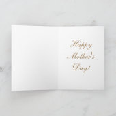 カスタム最高の母の家族の写真パーソナライズ ノートカード (内部)