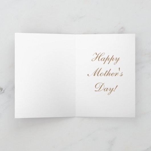 カスタム最高の母の家族の写真パーソナライズ ノートカード (内部)