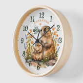 カスタム最高の母マエバーウォーター色マーモッツウッドウォール 壁時計 (傾斜)