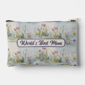 カスタム最高の母マエバーボタニカルウォーターフローラ アクセサリーポーチ (裏面)