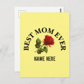 カスタム最高の母名 ポストカード (正面/裏面)