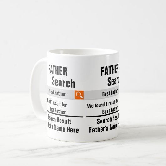 カスタム最高の父の検索結果おもしろい父の日 コーヒーマグカップ (正面左)