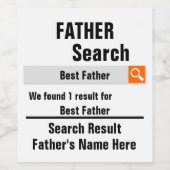 カスタム最高の父の検索結果おもしろい父の日 ワインラベル (シングルラベル)