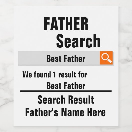 カスタム最高の父の検索結果おもしろい父の日 ワインラベル (シングルラベル)