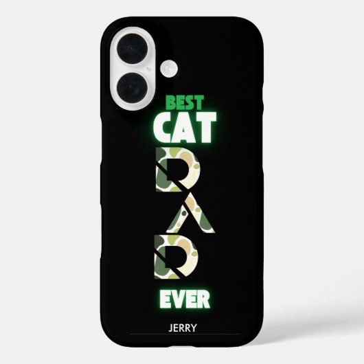 カスタム最高の猫パパ迷彩柄 Case-Mate iPhoneケース (裏面)