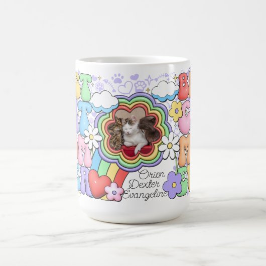 カスタム最高の猫マママエバパーソナライズされたーマグカップ コーヒーマグカップ (中央)