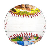 カスタム最高の素朴Grandpa Ever Father's Day Photo 野球ボール (裏面)