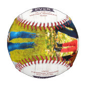 カスタム最高の素朴Grandpa Ever Father's Day Photo 野球ボール (正面)