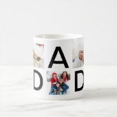 カスタム最高の |パパ |エバーモダン文字写真 コーヒーマグカップ (中央)