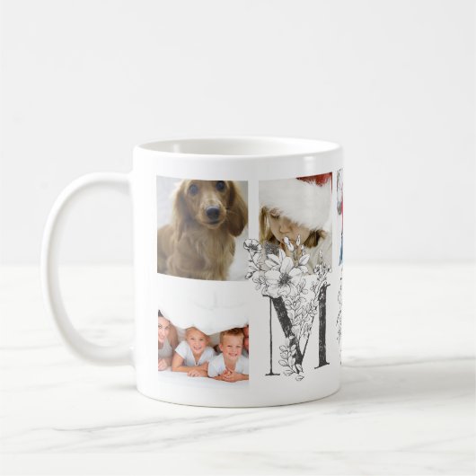 カスタム最高の MUM |エバーフローラ数々の写真 コーヒーマグカップ (左)